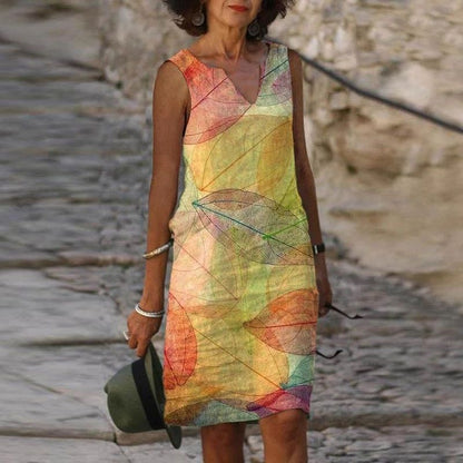 Lucia Sleeveless Summer Midi Dress | Elegant, Radiant, Flowy