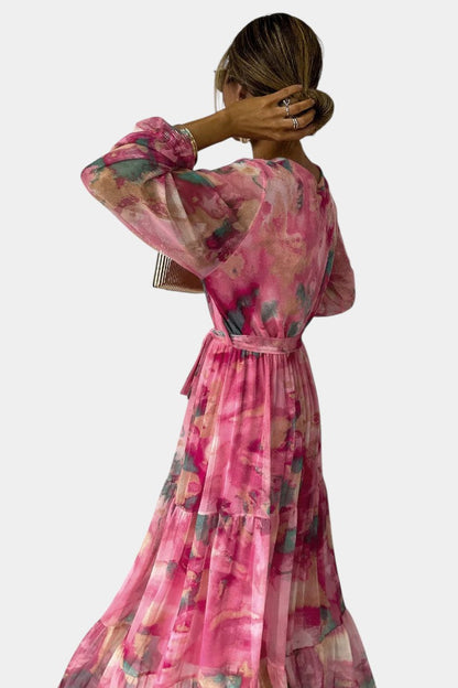 Dajana Floral Wrap Maxi Dress | Bold Print, Waist-Defining