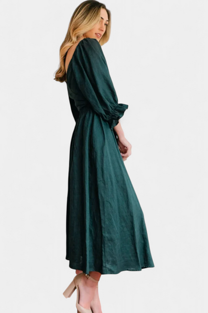 Petra Two-Tier Dress | Puff Sleeves, Ruched Body, Romantic