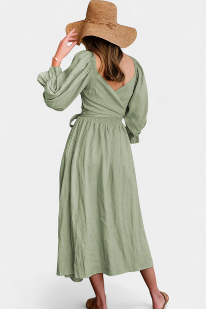 Petra Two-Tier Dress | Puff Sleeves, Ruched Body, Romantic