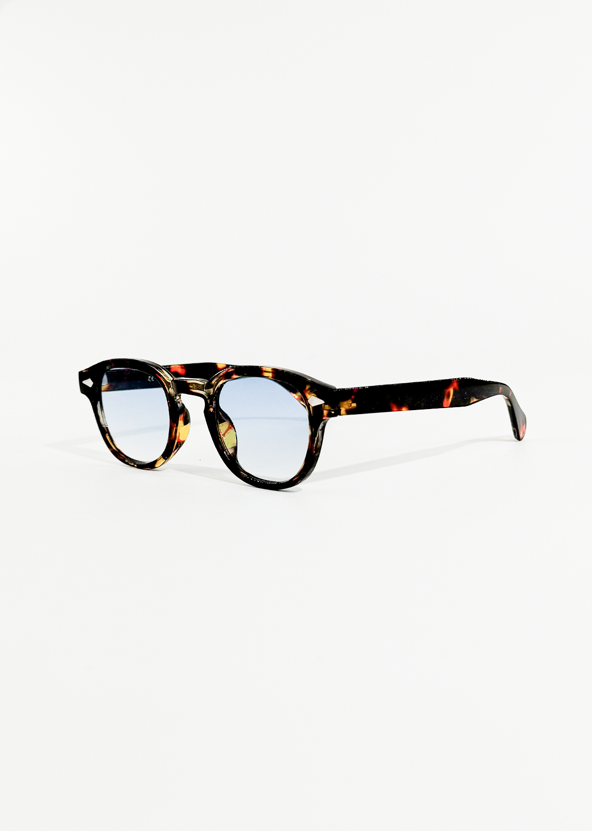 Indigo Vintage Round Sunglasses | Tortoise, Blue Tint, UV400