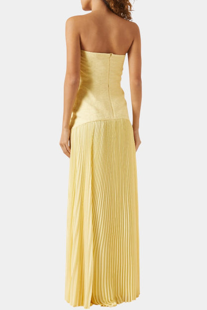 Deia Mesh Maxi Dress | Bell Sleeves, Front Slit