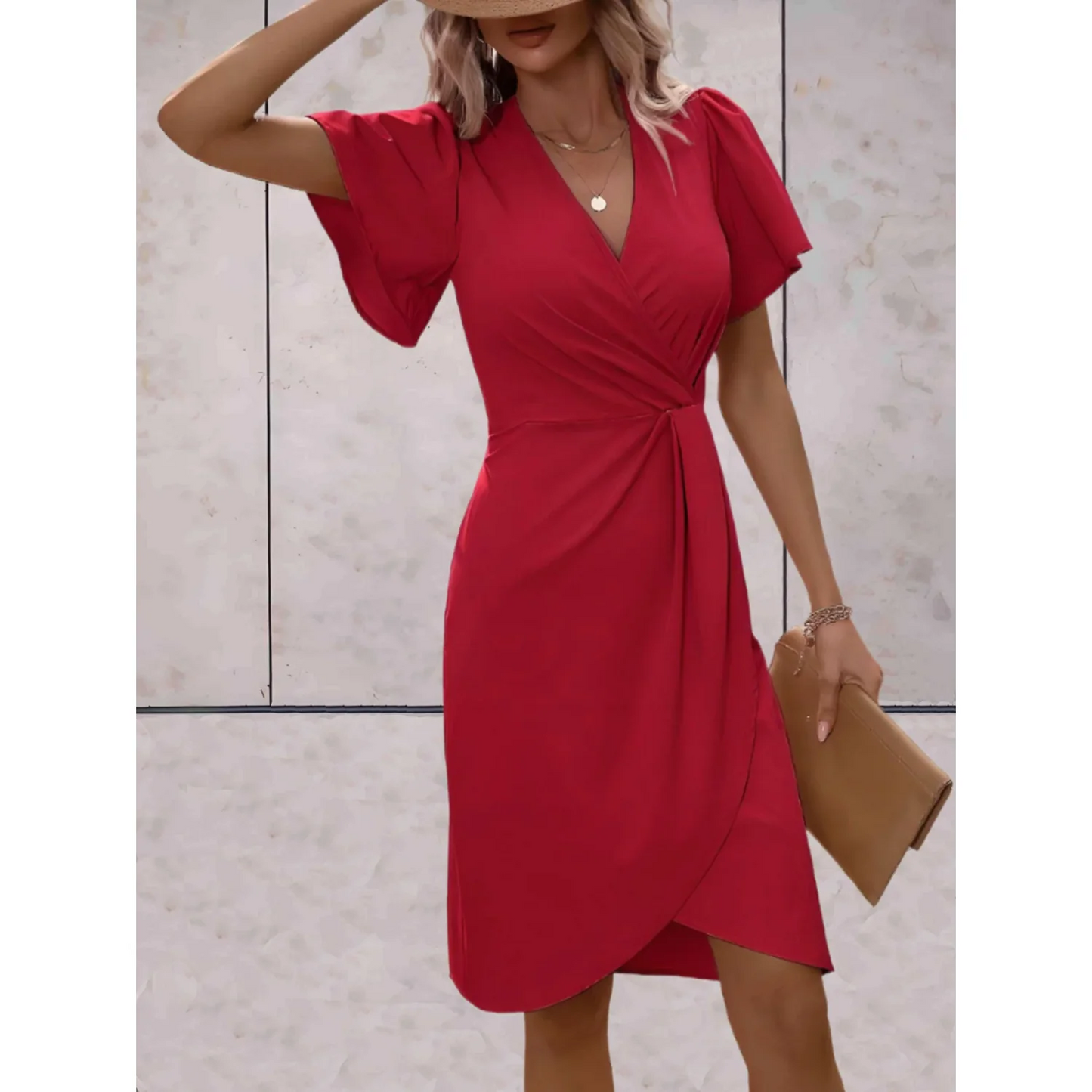 Sienna Wrap Summer Midi Dress | Elegant, Feminine, Breezy