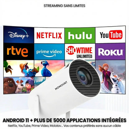 Vidéoprojecteur compatible 4K – Wi-Fi et Bluetooth
