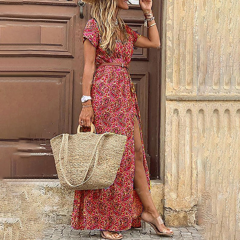 Carmen Boho Summer Mini Dress | Bohemian, Refined, Feminine