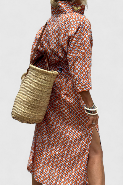 Harbor Stripe Shirt Dress | Button-Front, Coastal, Relaxed