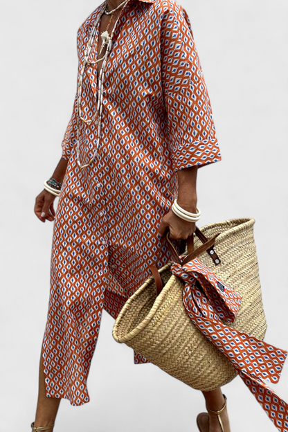 Harbor Stripe Shirt Dress | Button-Front, Coastal, Relaxed