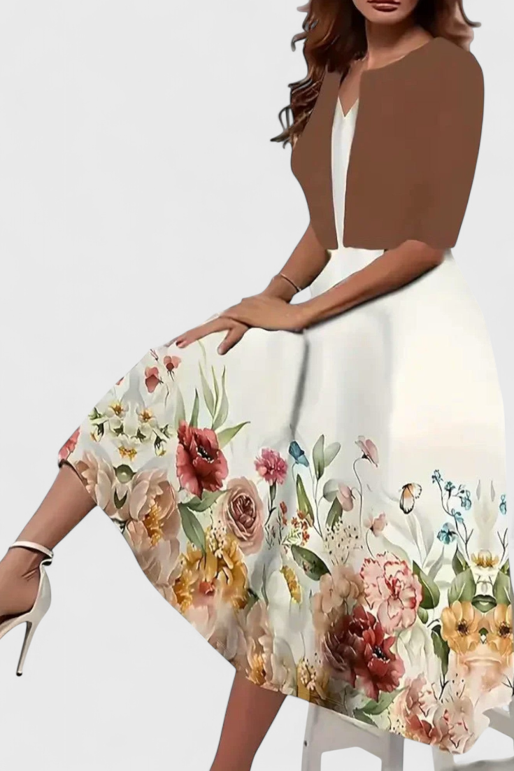 Estrella Blazer & Midi Dress Set | Summer Polish, Two-Piece