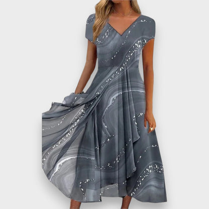 Nilda Printed Dress | Lightweight Drape, Unique Pattern