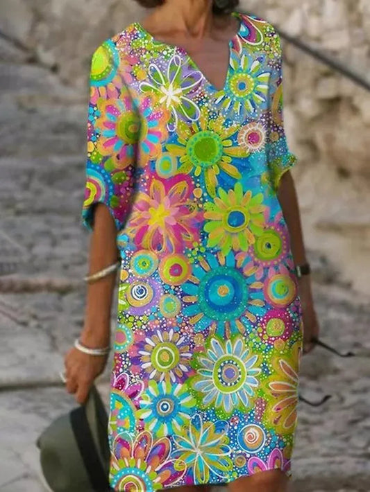 Cassandra Boho Summer Midi Dress | Elegant, Bohemian, Romantic