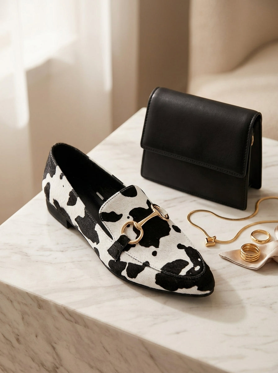 Women's Animal Print Loafers - lifestyle