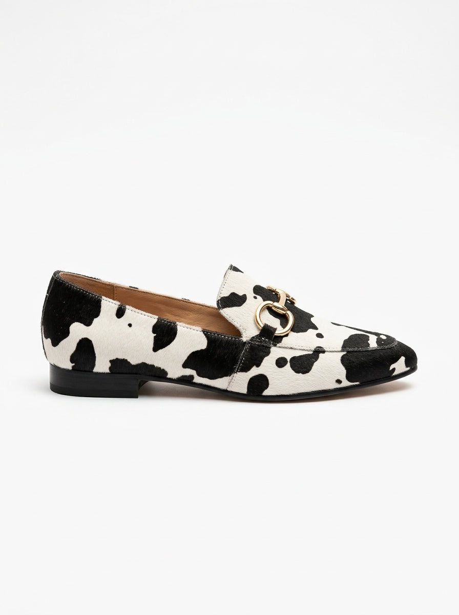 Women's Animal Print Loafers - side profile