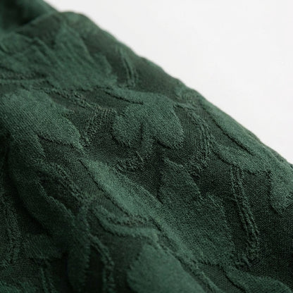 Sage Textured Midi Dress - Fabric Detail