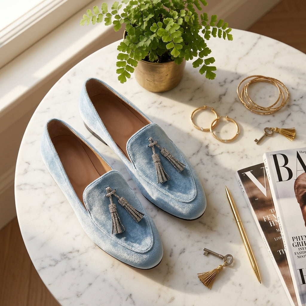 Women's Tassel Loafers - loafer lifestyle marble