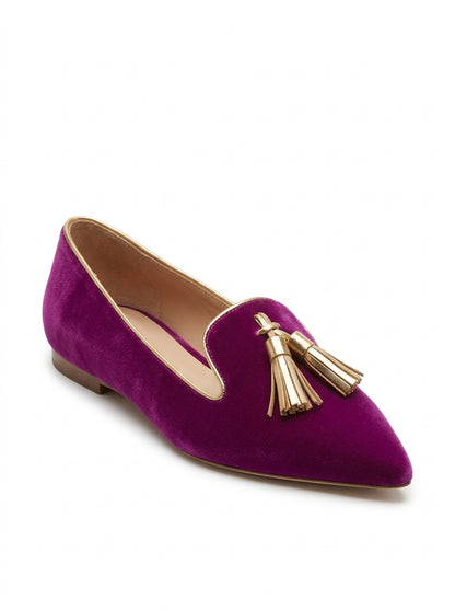 Women's Pointed Toe Tassel Loafers - front view