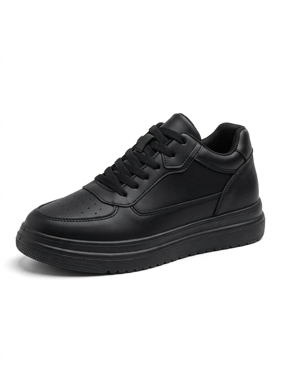 Women's Platform Sneakers Black - front