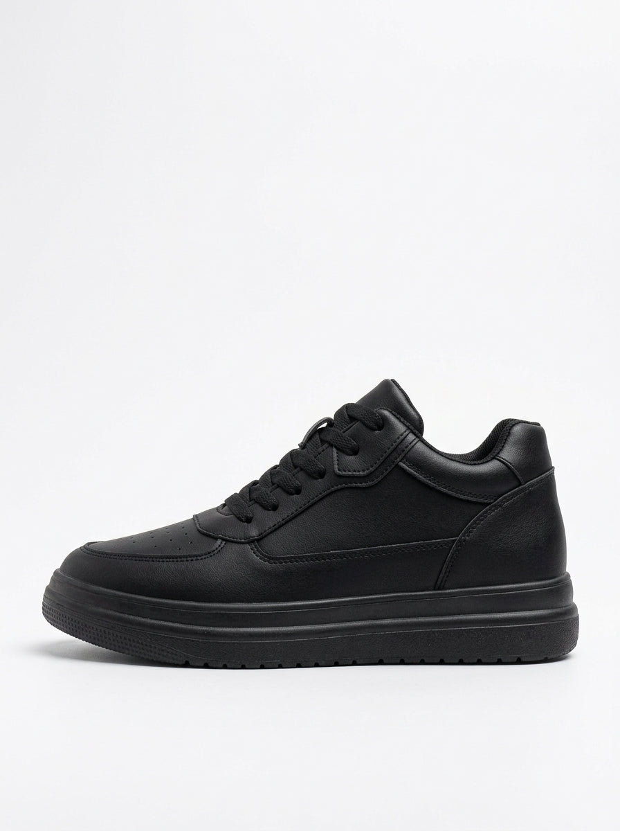 Women's Platform Sneakers Black - side