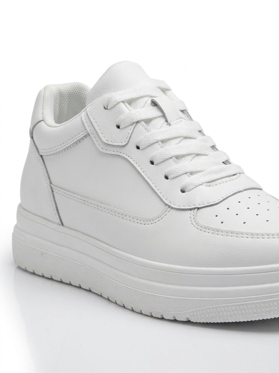 Women's Platform Sneakers White - sole detail