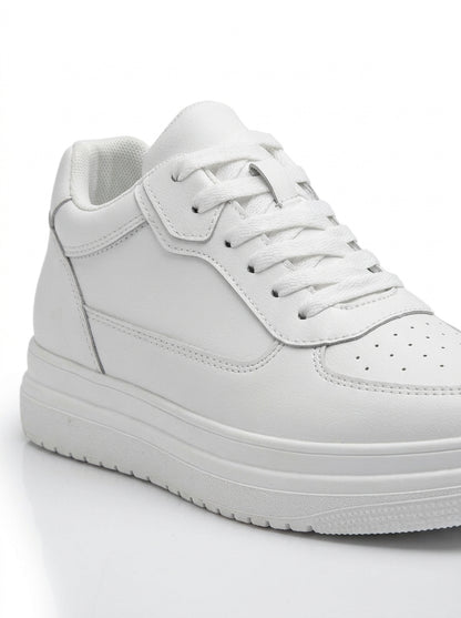 Women's Platform Sneakers White - sole detail